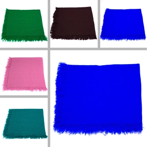Sciarpa Quadrata in Maglia da Donna con Nappine Tinta Unita Foulard Caldo Stile Etnico Scialle Retrò per Anziane Uso Quotidiano All'aperto