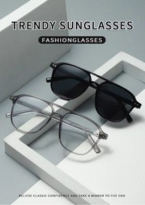 Detail view of retro double bridge aviator sunglasses with frame model specifications