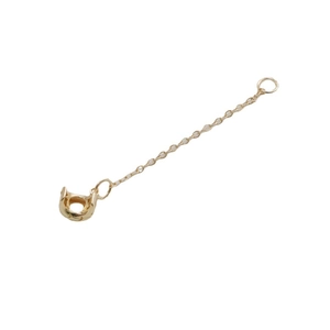 18K gold-plated extender chain with U-buckle and ring for DIY jewelry making