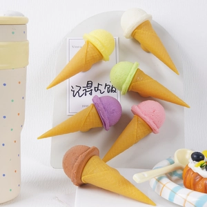 6er-Set bunte PU-Simulation Eishörnchen für Deko und kreative Kühlschrankmagnete im Haus