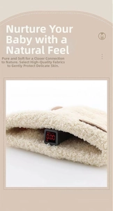 Close-up of soft baby winter hat showing zero fluorescent agent on a digital detector