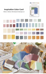 Detailed view of 100pcs Morandi color scrapbooking paper set for journal decoration