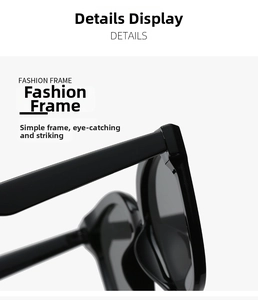 Detail view of the durable black spectacle frame hinges and sleek temple connection