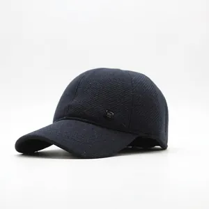Winter outdoor warm baseball cap for men with ear flaps and adjustable size chart