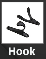 Set of two vintage black matte ceramic pumpkin cabinet hooks with pre-drilled holes