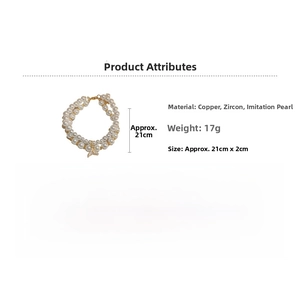 Double-layer pearl bracelet with zircon fish tail pendant details and measurements