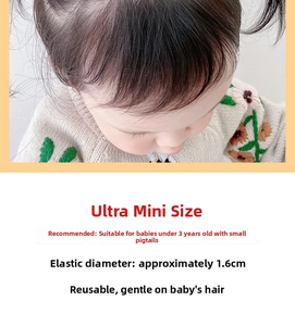 Mini soft elastic hair bands for toddlers with 1.6cm diameter and non-slip design