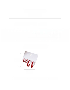 Detailed size parameters of red C-shaped hoop earrings with 12.2g weight and 3.5cm height