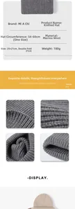 Größentabelle für Kaschmir-Strickmütze mit Maßen 25x21cm und Gewicht von 180g im Detail