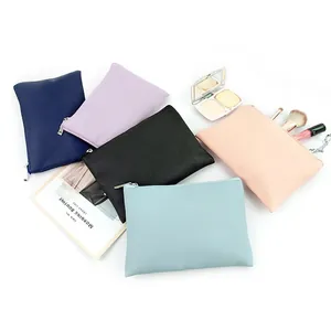 PU Leather Cosmetic Bag Waterproof Portable Makeup Pouch Saffiano Grain Travel Storage Organizer Case For Women
