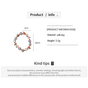 Detail specifications of Halloween clay bead bracelet with pumpkin and ghost charms