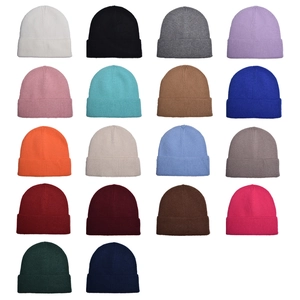 Set di berretti unisex in maglia a coste in 18 colori per il calore invernale