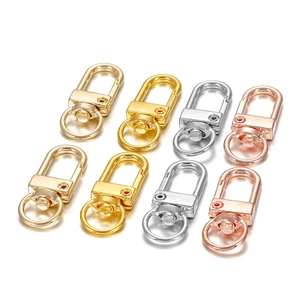 Set of 8 metal swivel lobster clasps in gold, silver and rose gold for bags