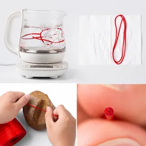 Strong red braided jewelry cord for DIY, fade-resistant after boiling and tear-proof