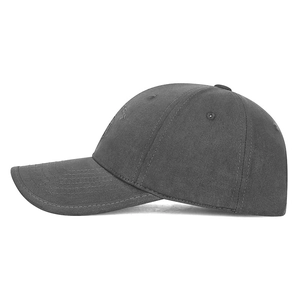Deep charcoal grey cotton baseball cap with sport embroidery and structured brim