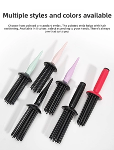 Multi-color professional hair styling combs in various colors with long teeth for volume