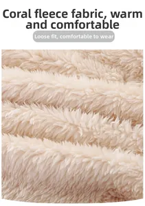 Close-up macro shot of soft warm coral fleece fabric texture for baby rompers