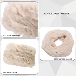 Winterse hoofdband van imitatiekonijnenbont voor dames met oorbescherming en fleecevoering