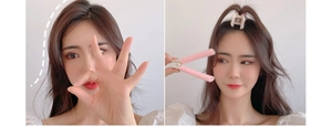 Dettaglio dell'uso delle clip rosa per radici per dare volume e sollevamento ai capelli