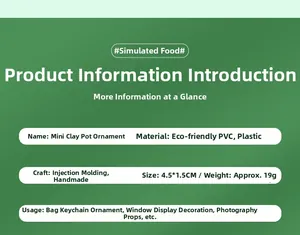 Spécifications du porte-clés mini cocotte en PVC écologique avec détails de taille