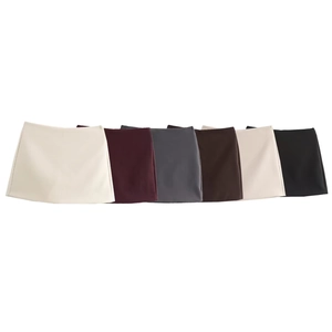 A-Line Mini Skort High Waist Polyester Plain Casual Sweet Style Fashion Shorts Skirts For Women