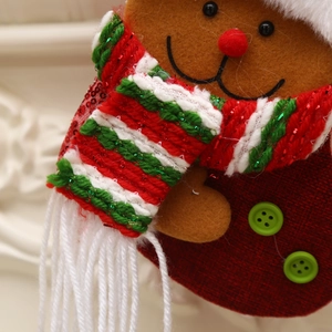 Charming Santa Claus plush pendant featuring felt texture and sequins for Christmas tree decor