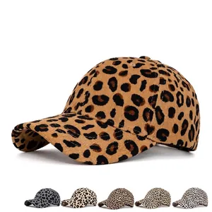 Men's and women's leopard print corduroy baseball cap in five stylish color options