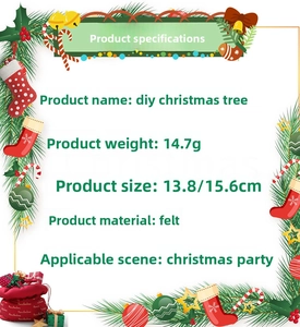 Specifiche tecniche dell'albero di Natale in feltro fai-da-te con dettagli sui materiali