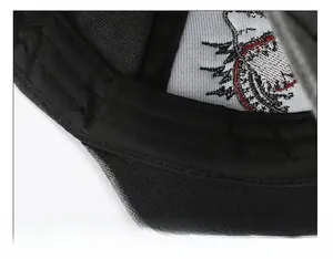 Detailed close-up showing the widened black sweatband and fine stitching inside a baseball cap
