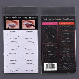Reusable eyeshadow and eyeliner stencil stickers set for professional eye makeup styles