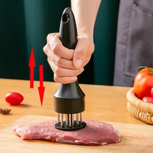 Meat Tenderizer Needle Tool Stainless Steel Manual Press For Steaks And Chops Professional Kitchen Gadget Ergonomic