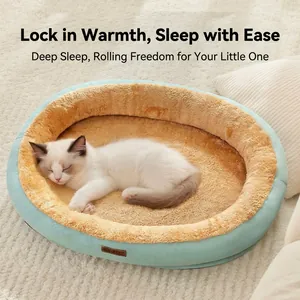 Letto Caldo In Peluche Per Animali Gatti Piccoli Cani Rimovibile Lavabile Nido Per Gatti Inverno Antiscivolo Divano