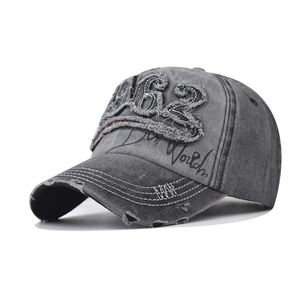 Casquette De Baseball En Coton Lavé Rétro 1962 Broderie Style Street Distressed Chapeau De Soleil Réglable Unisexe