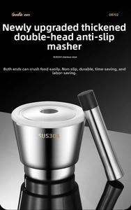 Macro detail of SUS304 stainless steel mortar with translucent splash-proof lid cover