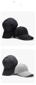 Close-up of breathable mesh baseball cap with side embroidery in multiple colors
