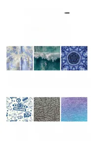 Detail view of seamless yoga shorts fabric samples showing tie dye and digital printing patterns