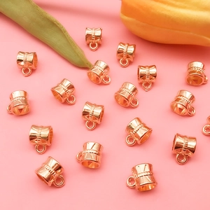 Golden alloy bail beads and connectors for DIY children's jewelry making crafts