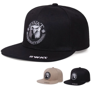 Casquette Snapback Pour Hommes Visière Plate Broderie Aigle Swat Tactique Militaire Streetwear Réglable En Sergé Acrylique