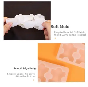 Dettaglio dello stampo in silicone flessibile che mostra elasticità e bordi lisci