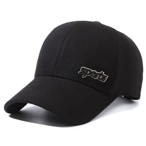 Classic black baseball cap featuring sports embroidery for outdoor casual sun protection