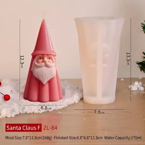 Macro-opname van de kerstman siliconen mal met exacte afmetingen en gewichten