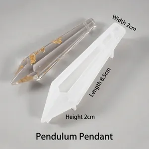 Vue détaillée du moule en silicone pour pendentif pendule de 8,5x2x2cm pour travaux DIY