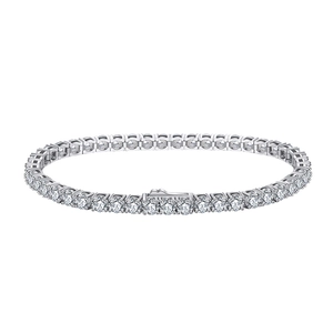 925 Sterling Silver Zirconia Tennis Bracelet For Women Round Cut Sparkling Wedding Banquet Jewelry Accessories Gift