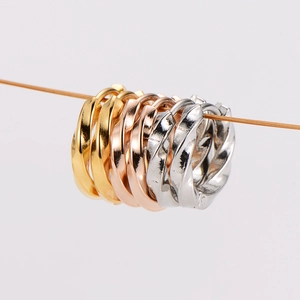 Elegant twisted stainless steel hoop earrings in gold, rose gold and silver finishes