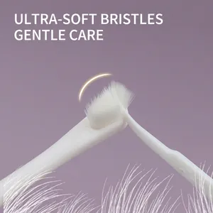 Ultra-soft micro-fiber pet toothbrush for dogs and cats with high-density bristles