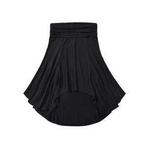 Jupe sirène noire ajustée à taille basse avec taille plissée et ourlet irrégulier