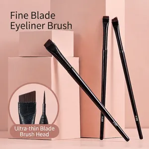Blade Eyeliner Eyebrow Makeup Brushes Ultra Thin Synthetic Fiber Wood Handle Precise Professional Detail Eye Tool