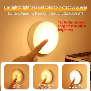 Dimmable LED night light for dorms with touch control and warm adjustable brightness