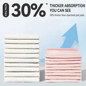 Thickened carbon molecule pet training pads in pink and white with honeycomb texture
