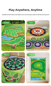 Set de alfombra de juego de golf y dardos para niños, ideal para interior y exterior